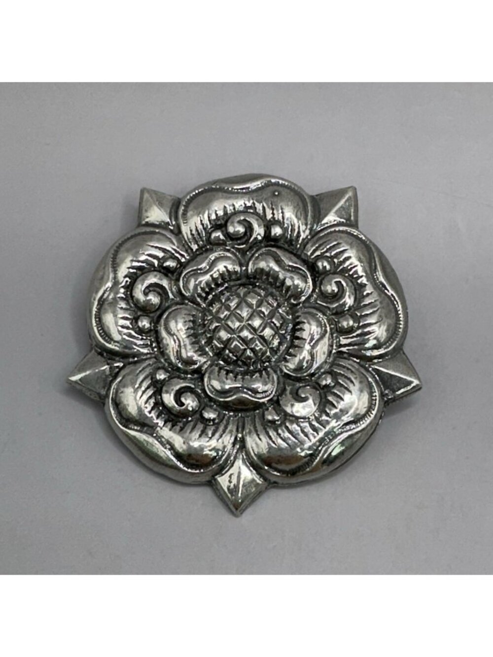 The Rose Of Trondheim Norway Pendant Signed F Morken 925 Sterling Silver Large